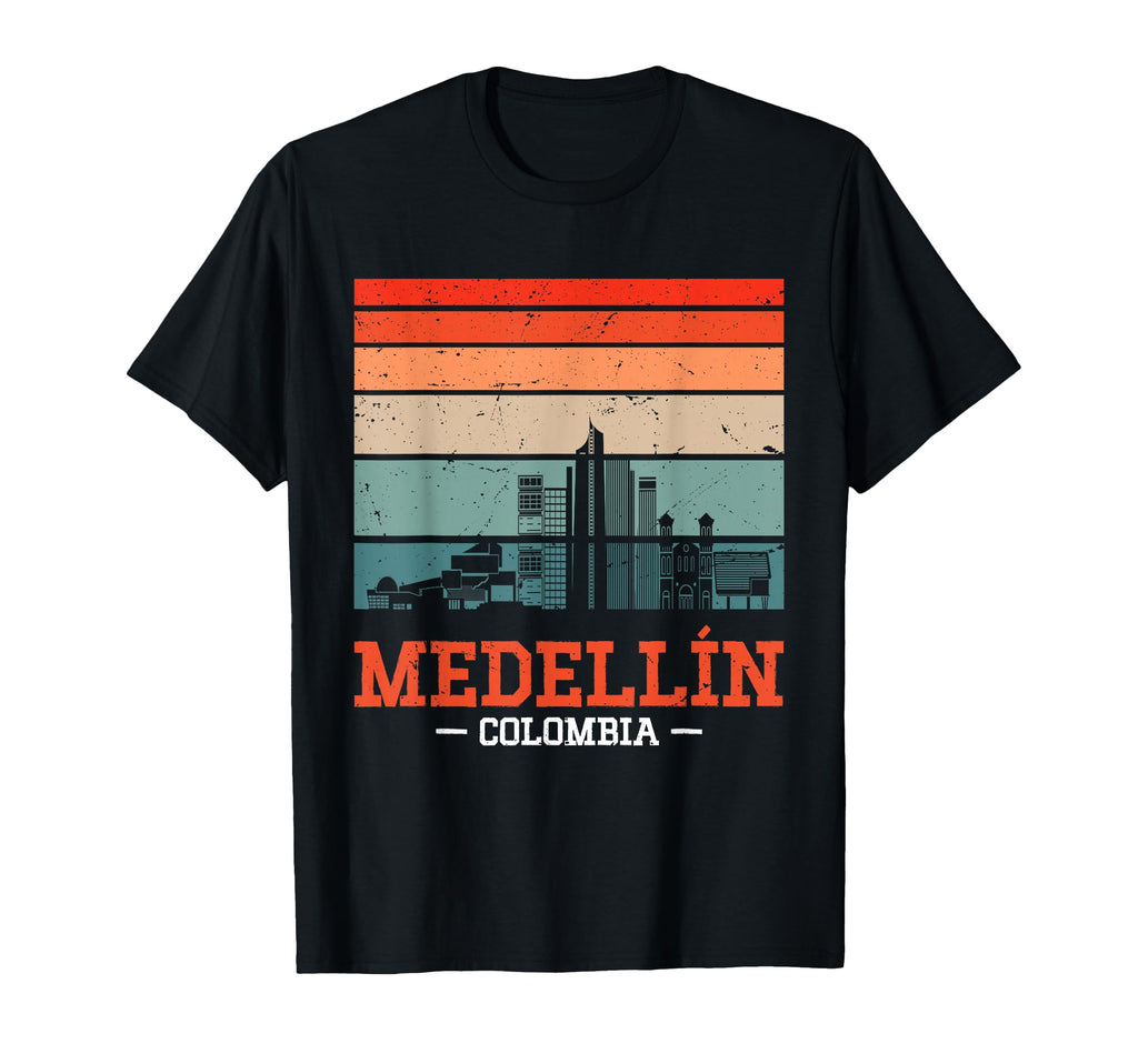 Medellin Colombia Sunset Skyline Medellin T-Shirt - Novelty Apparel Unisex - T-Shirt, Sweatshirt, Hoodie