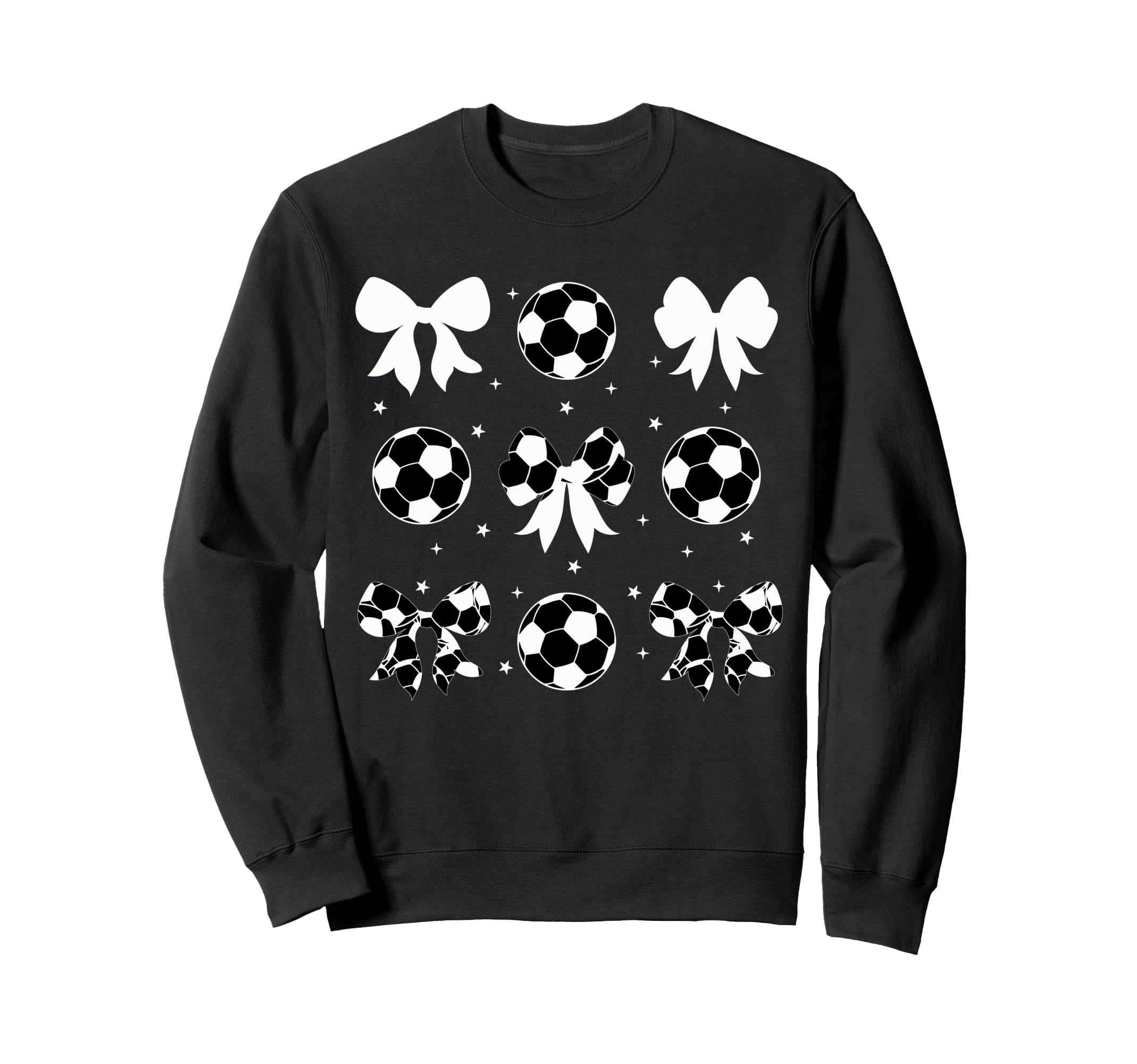 Coquette Soccer Bow Cheer Sweatshirt - Casual Everyday Wear Men Women - T-Shirt, Sweatshirt, Hoodie