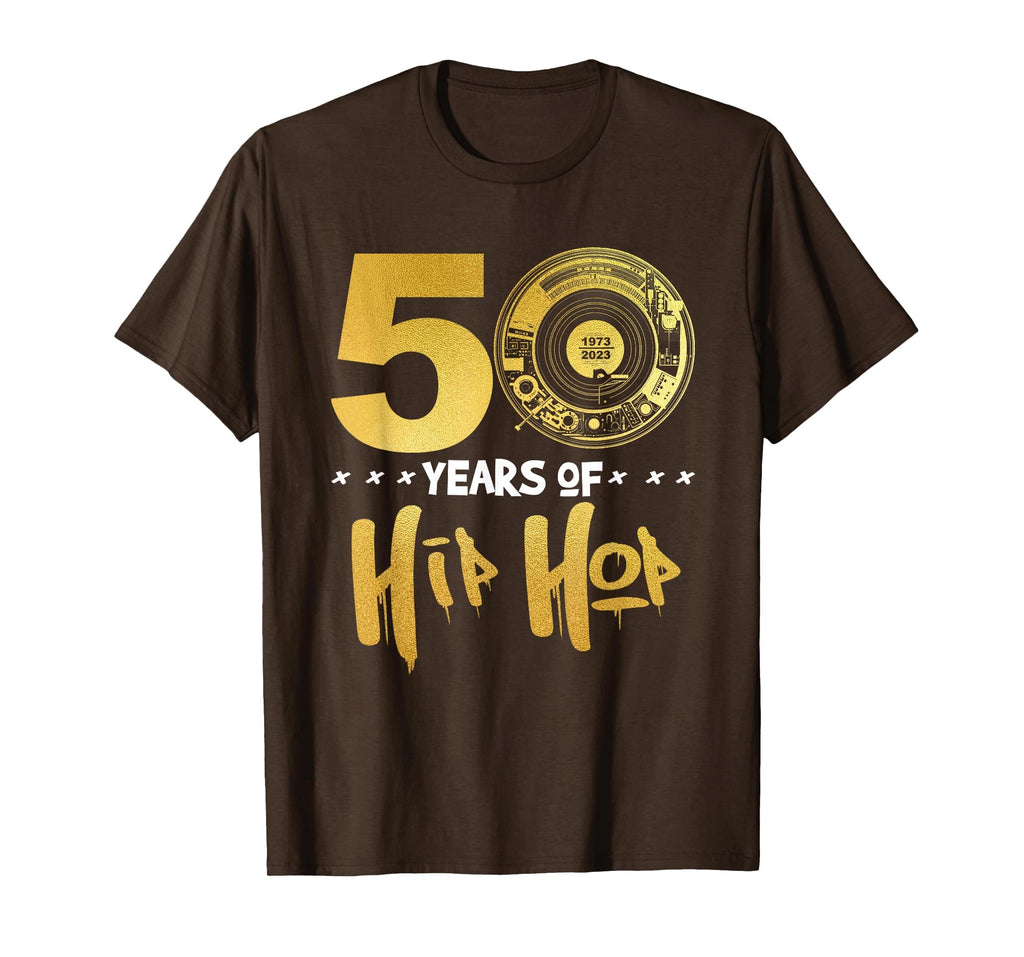 50 Years Hip Hop Vinyl 50Th T-Shirt - Fun Novelty Design Men Women - T-Shirt, Sweatshirt, Hoodie