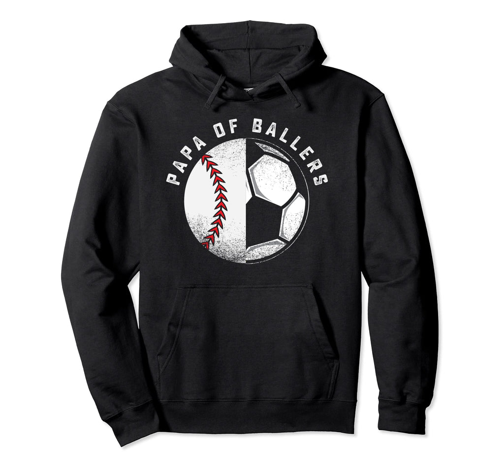 Funny Papa Gift Son Daughter Ballers Hoodie - Minimalist Print Unisex - T-Shirt, Sweatshirt, Hoodie