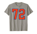 Orange And Blue Sports Number 72 Jersey T-Shirt - Unique Graphic Men Women - T-Shirt, Sweatshirt, Hoodie