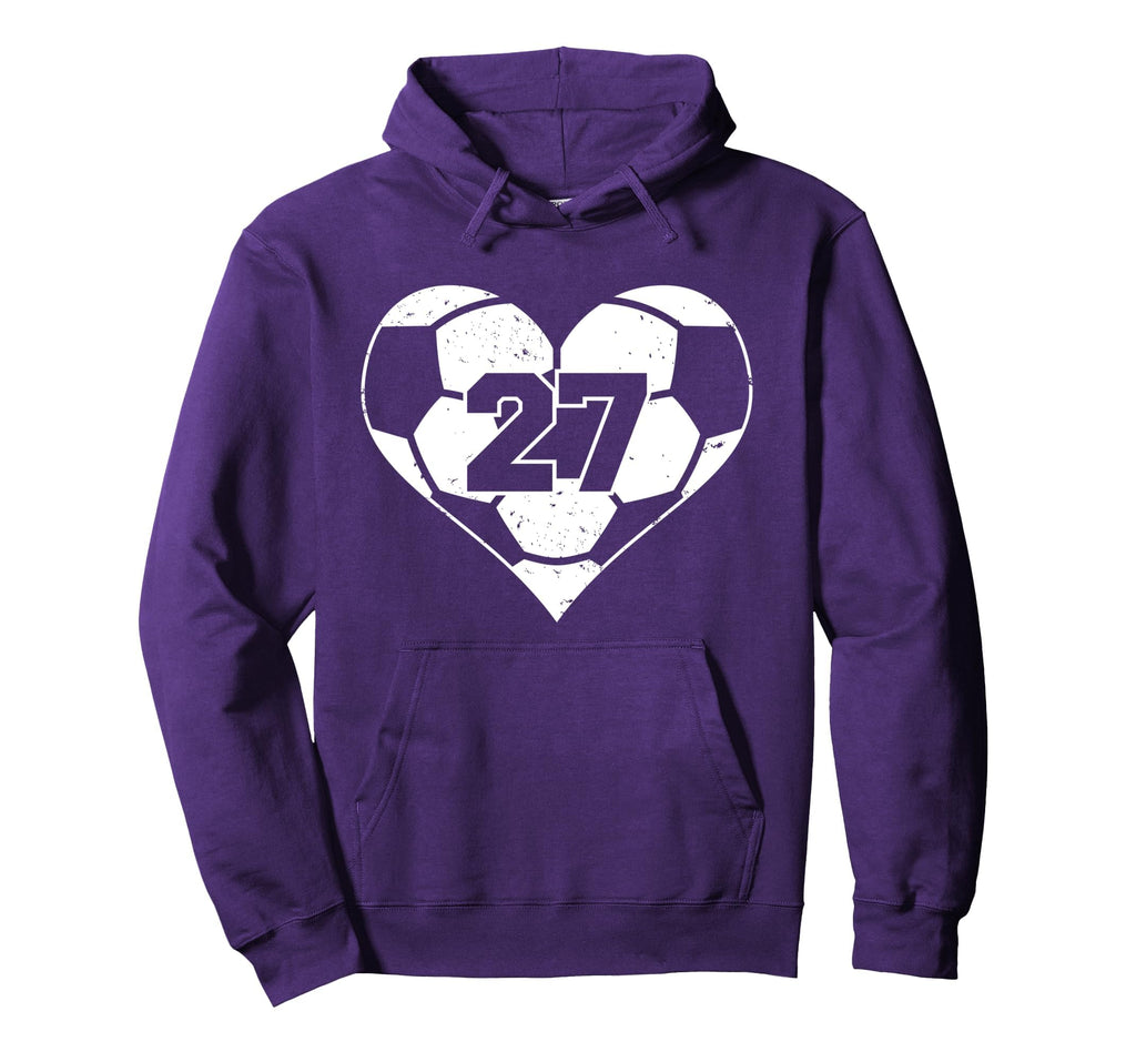 Soccer Number 27 Jersey Funny Soccer Hoodie - Novelty Apparel for Adults - T-Shirt, Sweatshirt, Hoodie