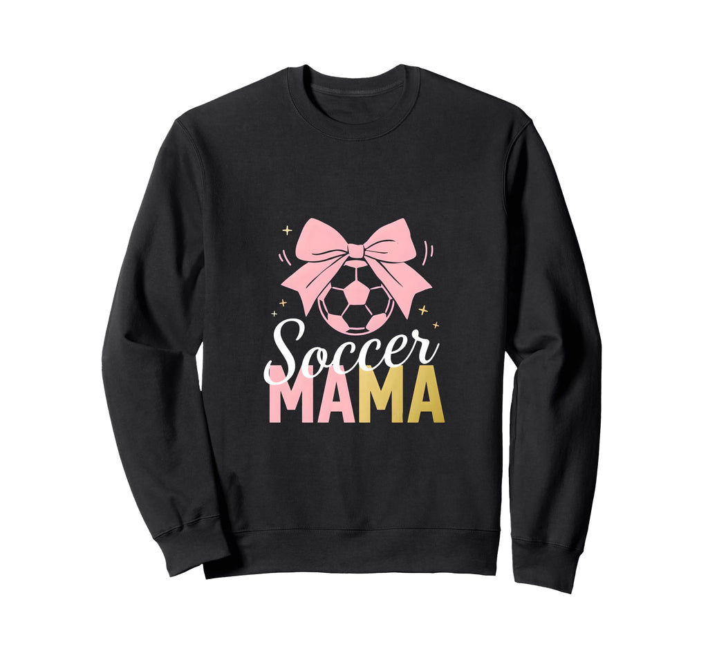 Soccer Mama Bow Soccer Mom Club Sweatshirt - Unique Graphic Men Women - T-Shirt, Sweatshirt, Hoodie