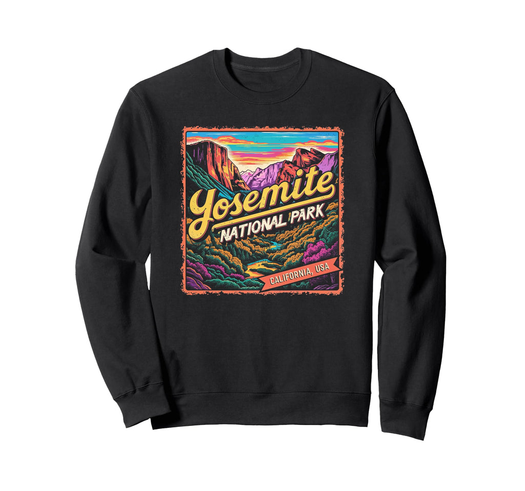 Yosemite National Park Sunset Sweatshirt - Aesthetic Graphic for Adults - T-Shirt, Sweatshirt, Hoodie