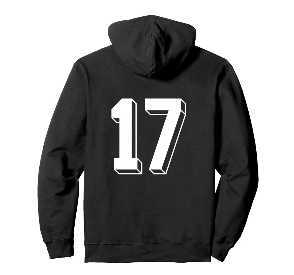 Number 17 Backside 80S 90S Team Jersey Hoodie - Streetwear Style Unisex - T-Shirt, Sweatshirt, Hoodie