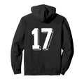 Number 17 Backside 80S 90S Team Jersey Hoodie - Streetwear Style Unisex - T-Shirt, Sweatshirt, Hoodie
