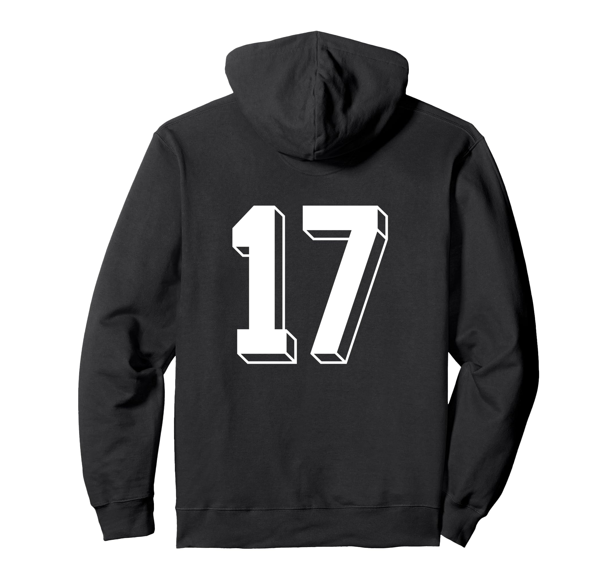 Number 17 Backside 80S 90S Team Jersey Hoodie - Streetwear Style Unisex - T-Shirt, Sweatshirt, Hoodie