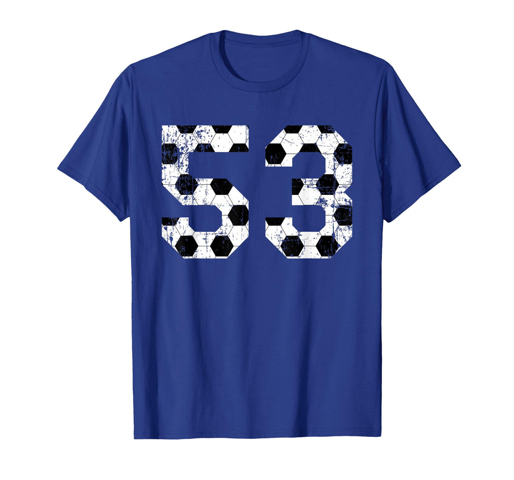 Soccer 53 Jersey Number T-Shirt - Unique Graphic Unisex - T-Shirt, Sweatshirt, Hoodie