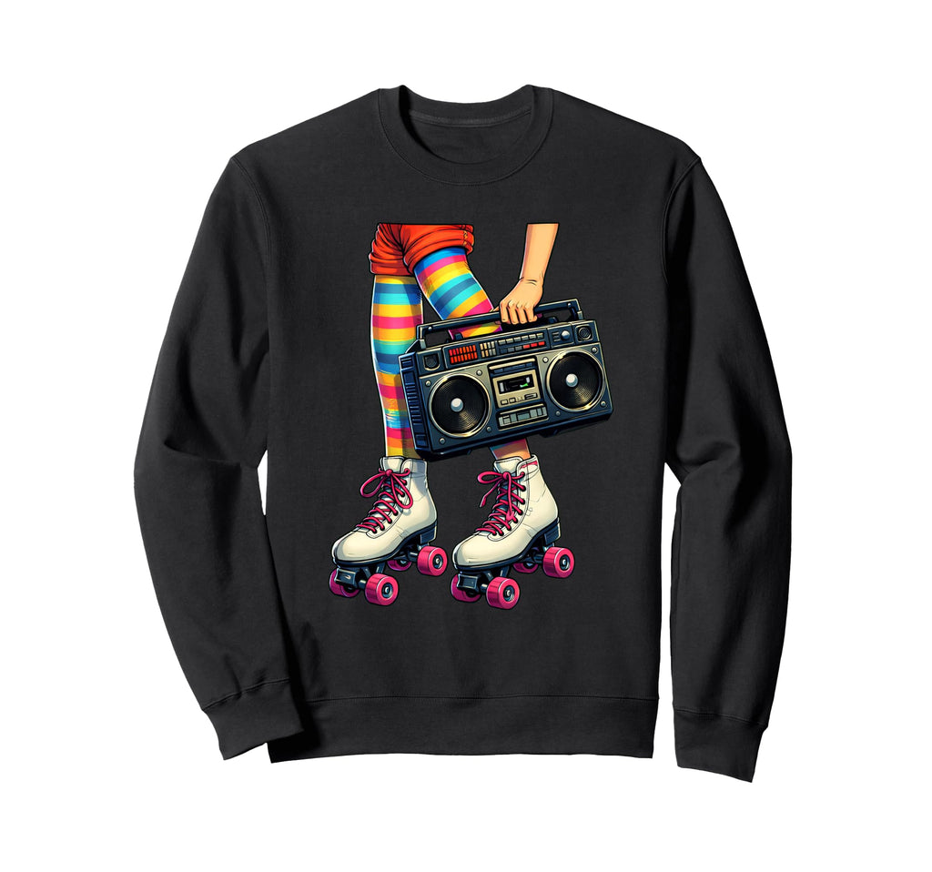 Old School Hip Hop Roller Skates Sweatshirt - Custom Art Print Unisex - T-Shirt, Sweatshirt, Hoodie