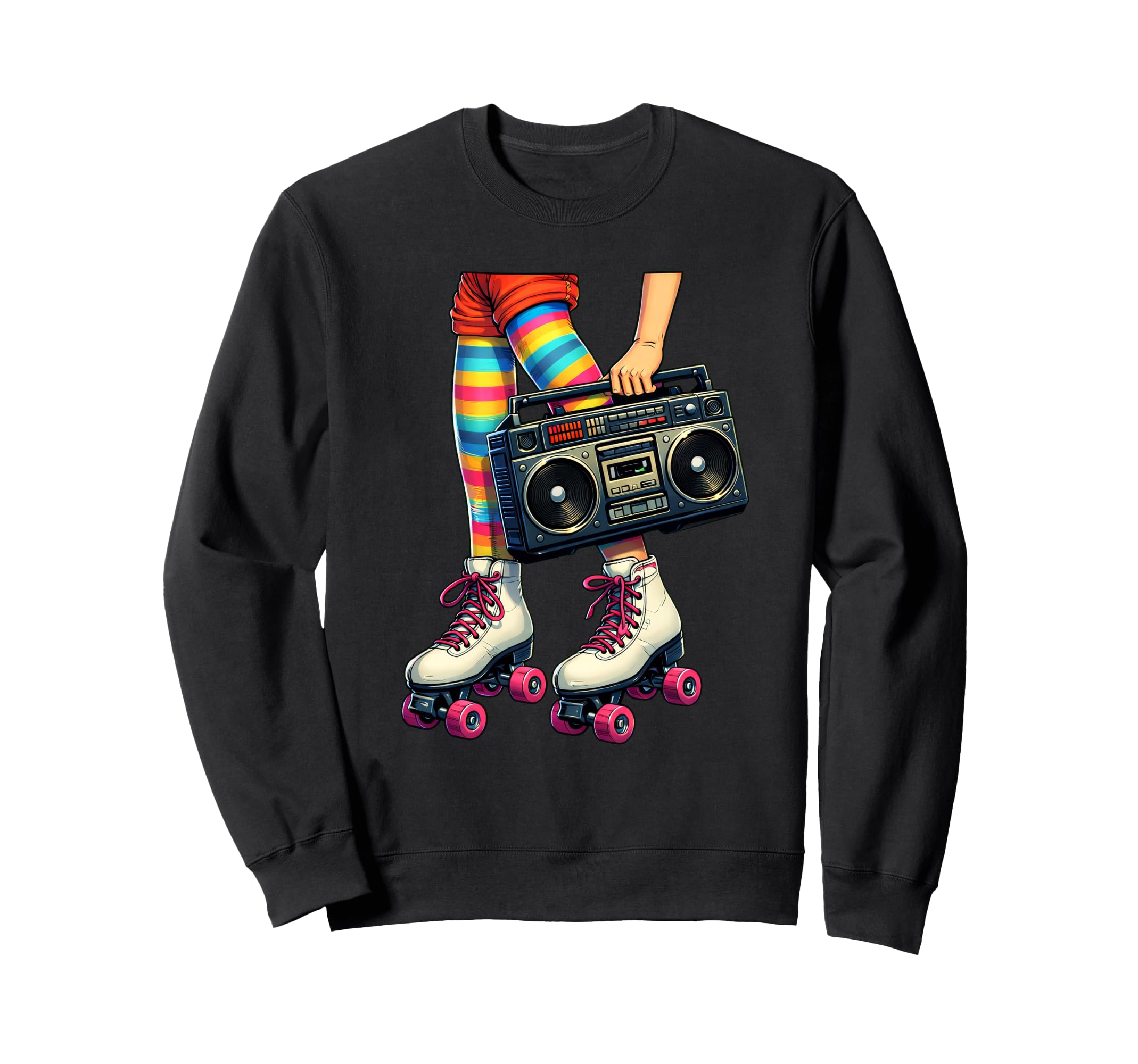 Old School Hip Hop Roller Skates Sweatshirt - Custom Art Print Unisex - T-Shirt, Sweatshirt, Hoodie