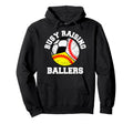 Busy Raising Ballers Funny Baseball Hoodie - Trendy Graphic for Adults - T-Shirt, Sweatshirt, Hoodie