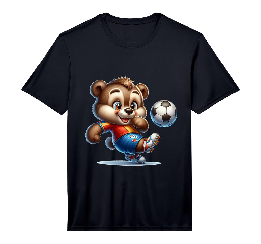 Soccer Player Bear Performance T-Shirt - Minimalist Print Unisex - T-Shirt, Sweatshirt, Hoodie