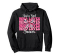 Just Who Loves Soccer Coquette Bow Hoodie - Casual Everyday Wear Unisex - T-Shirt, Sweatshirt, Hoodie