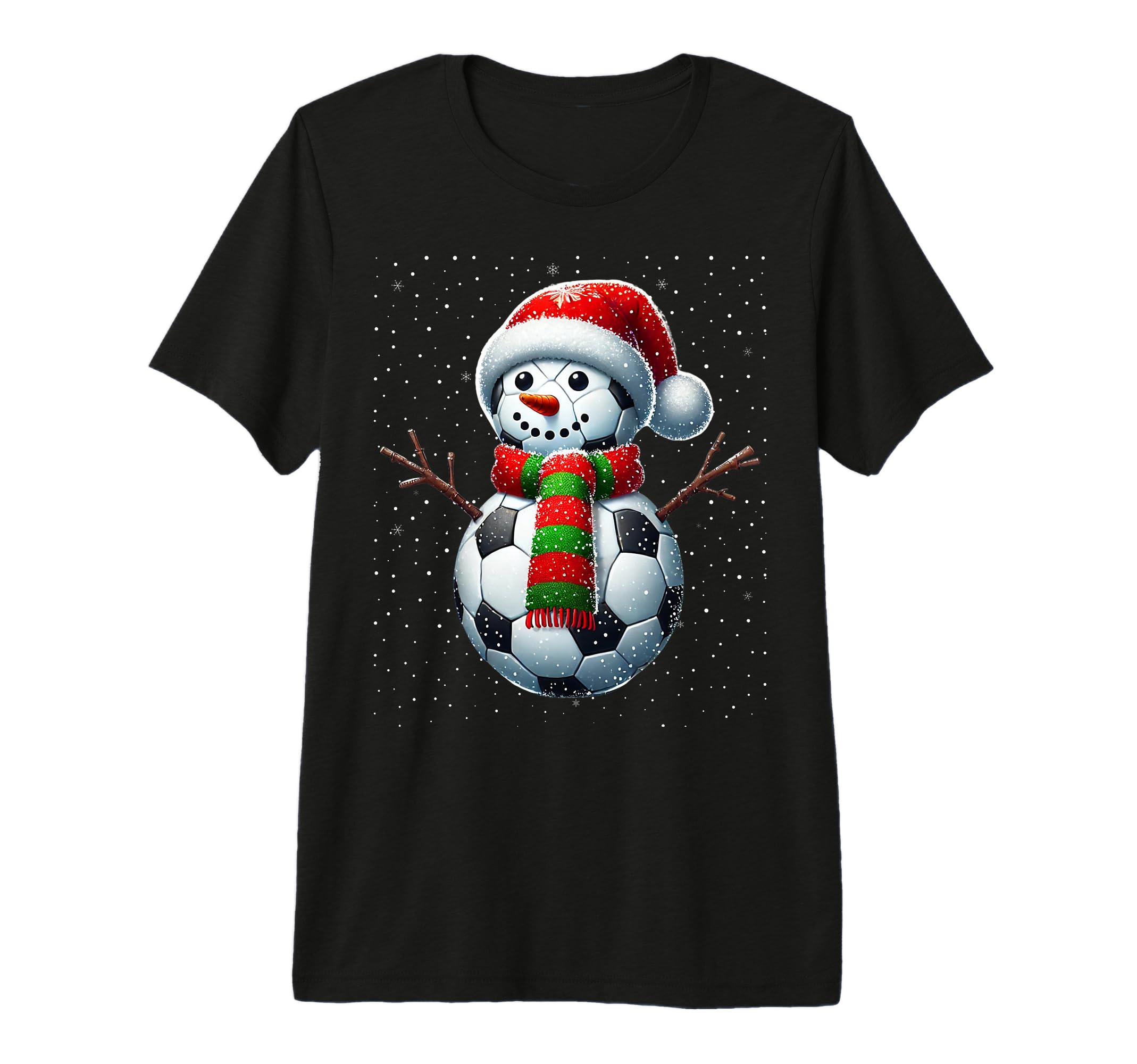 Funny Soccer Snowman Soccer Player T-Shirt - Novelty Apparel for Adults - T-Shirt, Sweatshirt, Hoodie