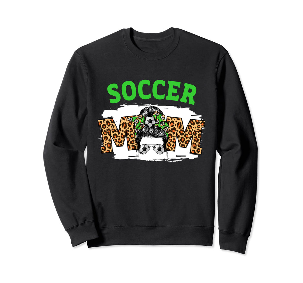 Soccer Mom Messy Bun Mothers Day Sweatshirt - Minimalist Print Unisex - T-Shirt, Sweatshirt, Hoodie