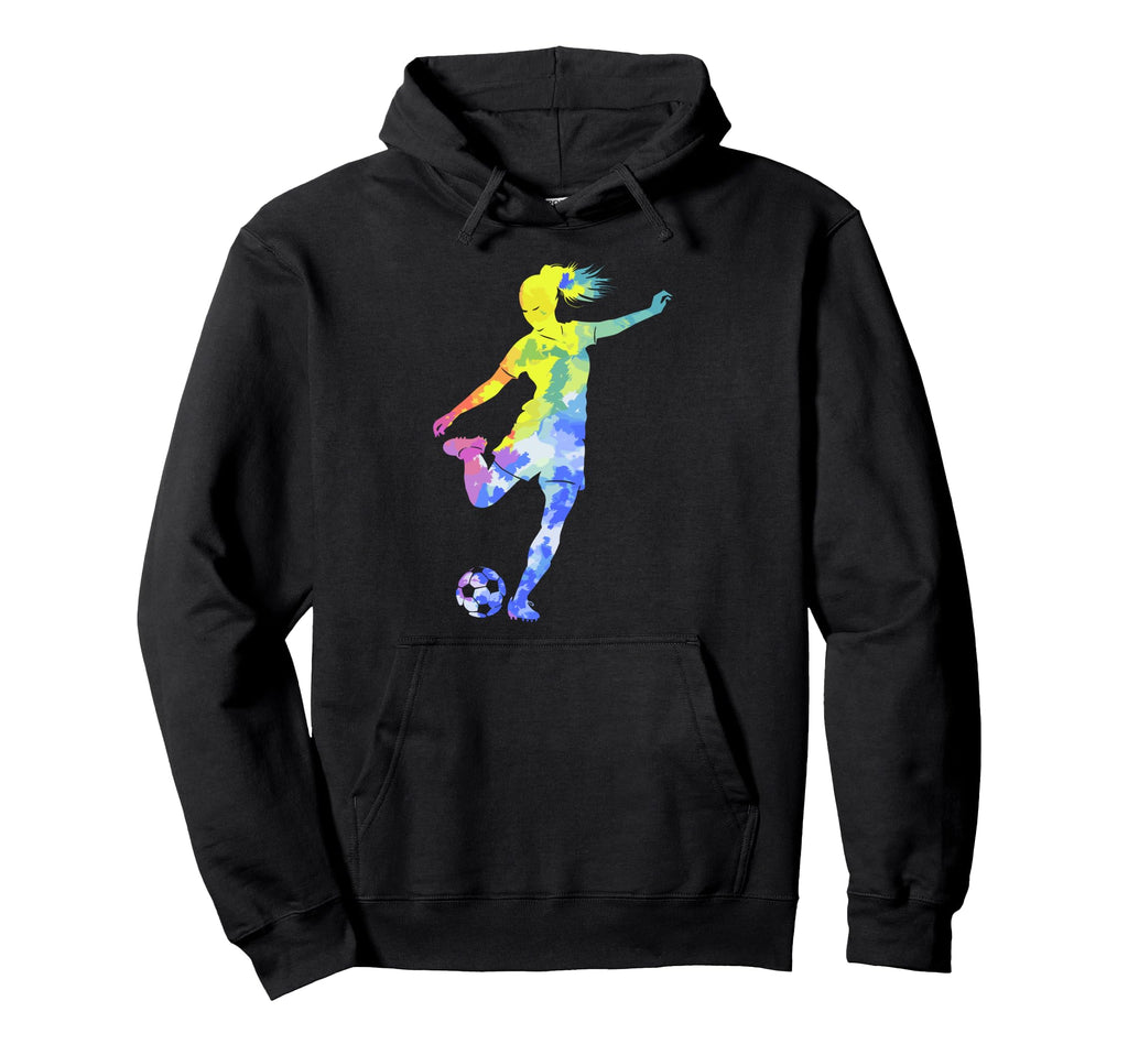 Sport Game Colorful Football Watercolor Hoodie - Novelty Apparel Men Women - T-Shirt, Sweatshirt, Hoodie