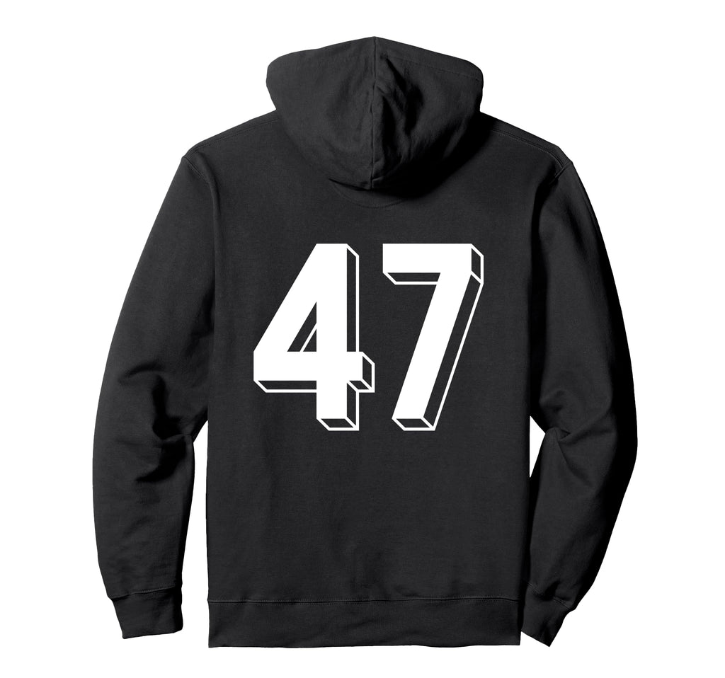 Number 47 Backside 80S 90S Team Jersey Hoodie - Unique Graphic for Adults - T-Shirt, Sweatshirt, Hoodie
