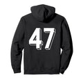 Number 47 Backside 80S 90S Team Jersey Hoodie - Unique Graphic for Adults - T-Shirt, Sweatshirt, Hoodie