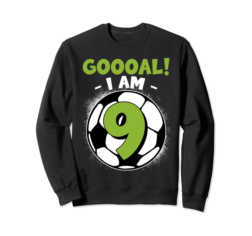 9 Year Old Birthday Soccer Themed Sweatshirt - Casual Everyday Wear Unisex - T-Shirt, Sweatshirt, Hoodie