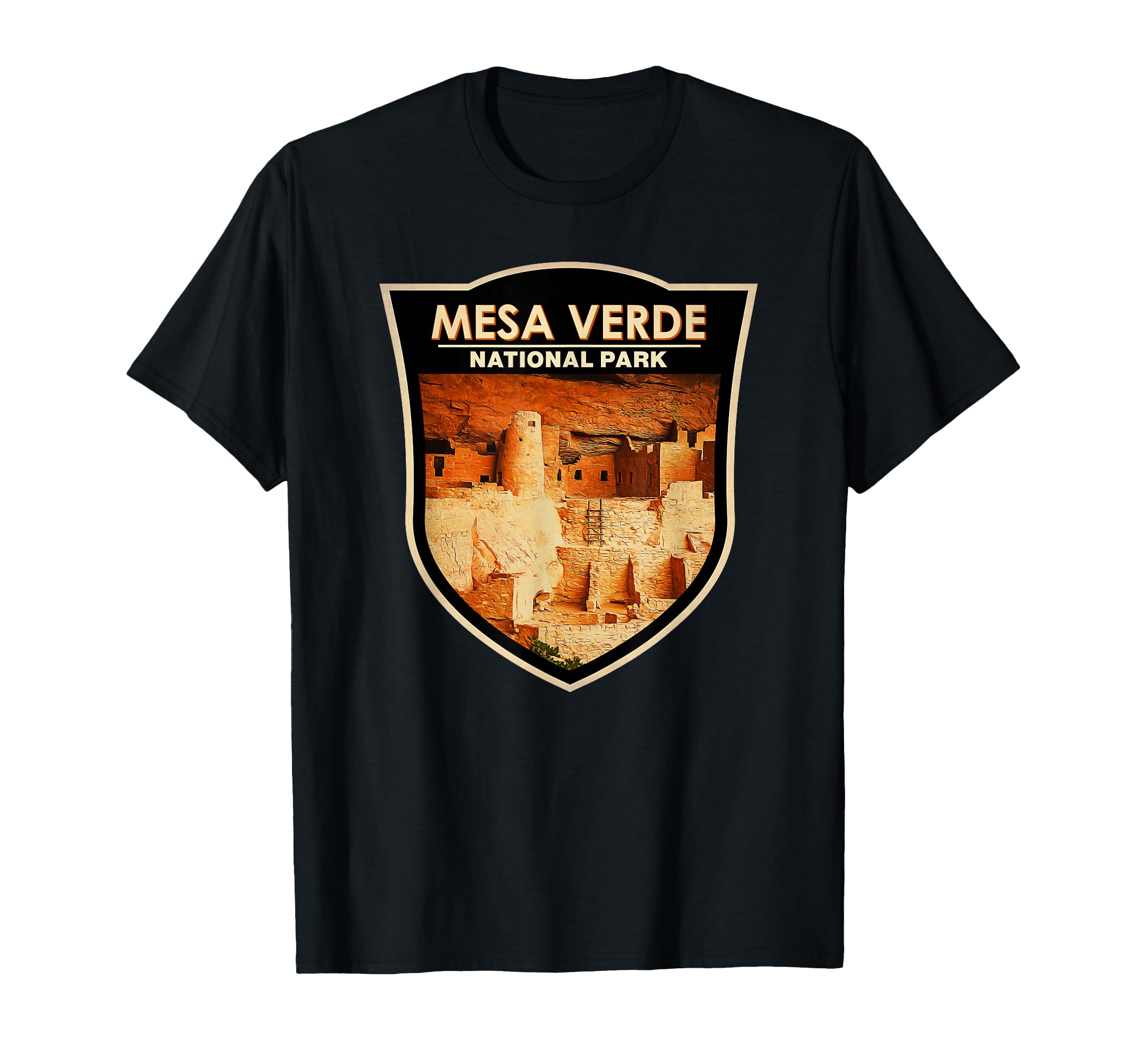 Mesa Verde National Park Cliff T-Shirt - Fun Novelty Design for Adults - T-Shirt, Sweatshirt, Hoodie