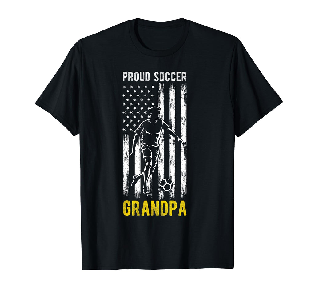 Proud Soccer Grandpa Usa Flag Family T-Shirt - Trendy Graphic Unisex - T-Shirt, Sweatshirt, Hoodie