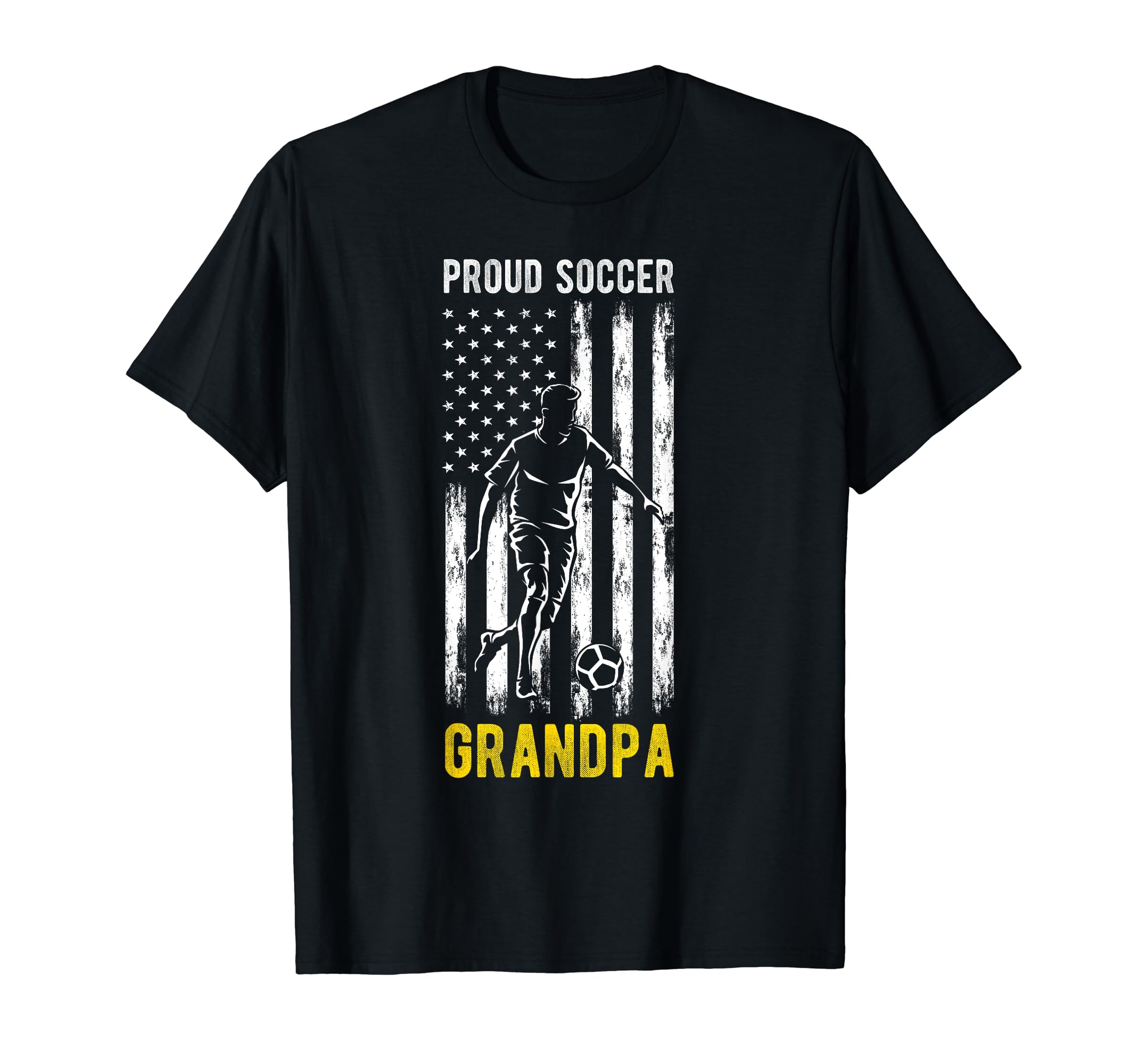 Proud Soccer Grandpa Usa Flag Family T-Shirt - Trendy Graphic Unisex - T-Shirt, Sweatshirt, Hoodie