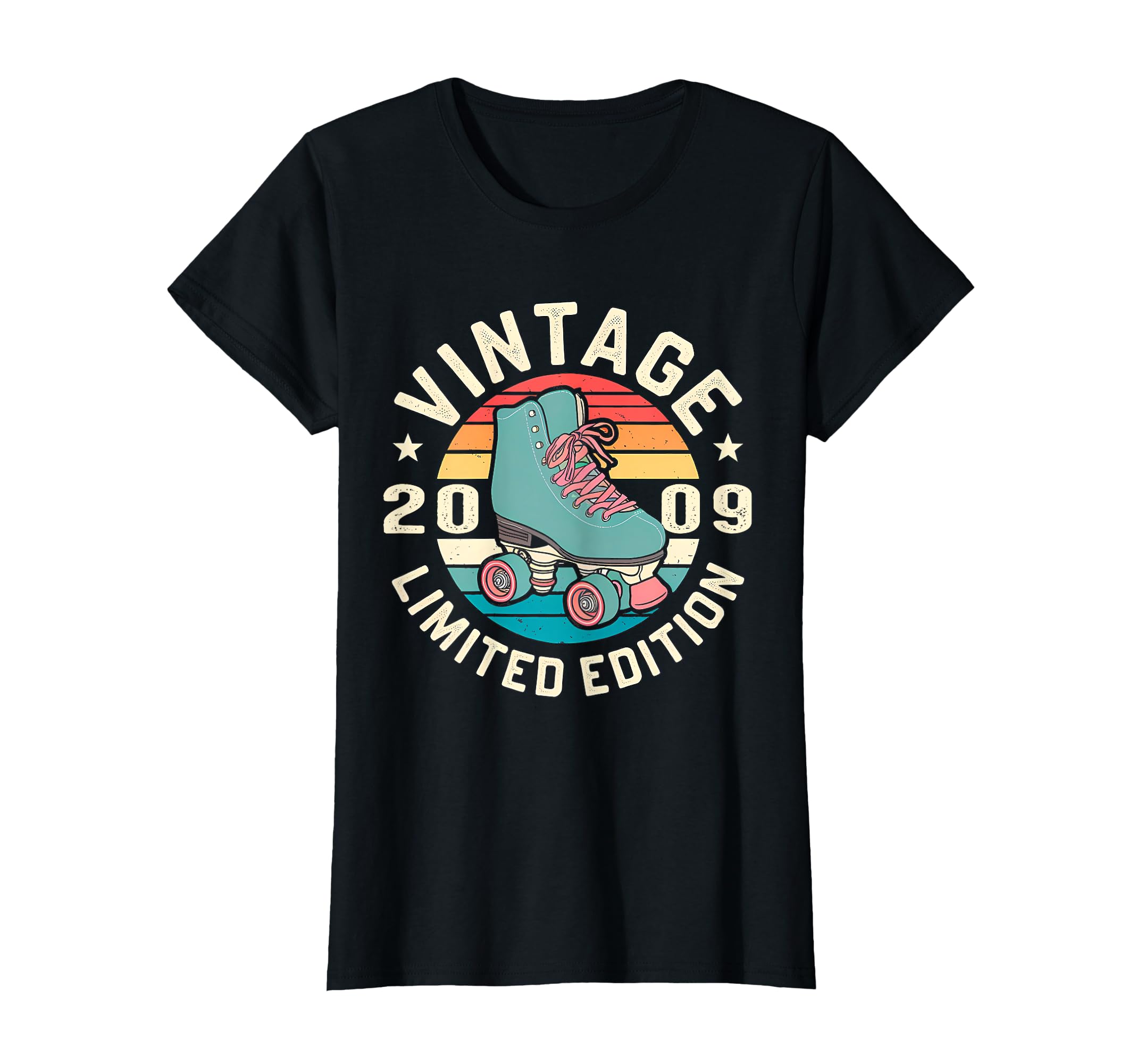 2009 Sunset Roller Skate Birthday T-Shirt - Custom Art Print for Adults - T-Shirt, Sweatshirt, Hoodie
