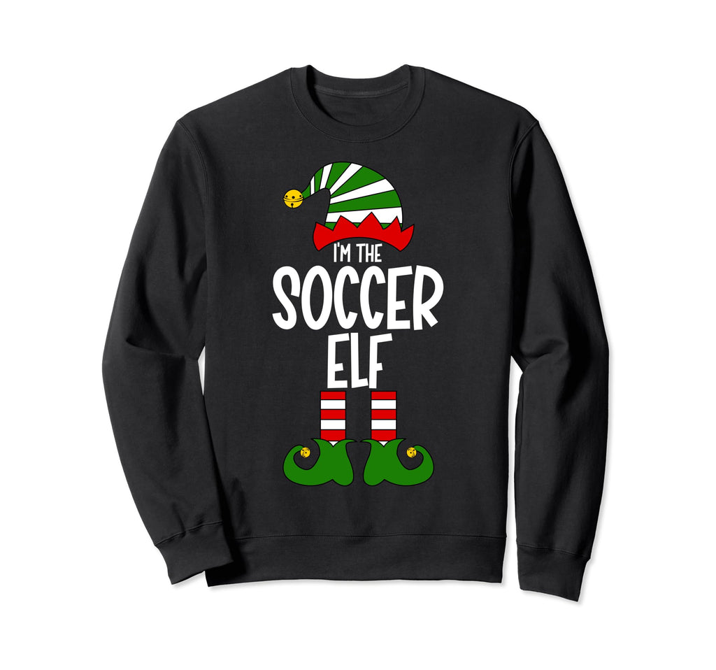 Soccer Elf Family Group Matching Elf Sweatshirt - Graphic Print Men Women - T-Shirt, Sweatshirt, Hoodie