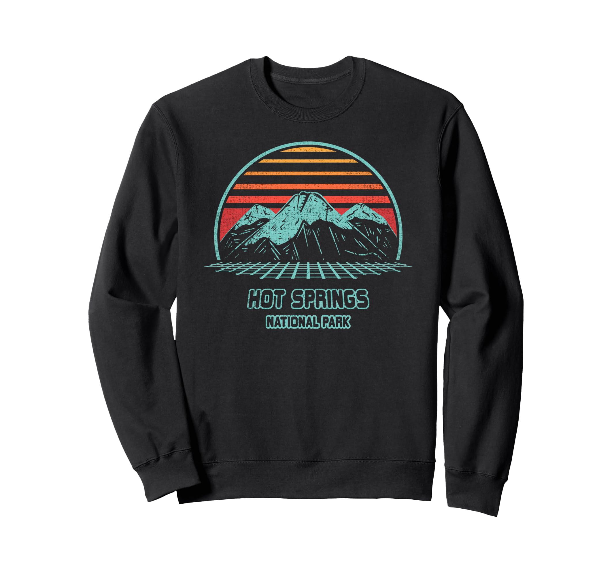 Hot Springs National Park Hiking 80S Sweatshirt - Trendy Graphic for Adults - T-Shirt, Sweatshirt, Hoodie