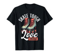 Skate Tough Love Enough Roller Derby T-Shirt - Custom Art Print for Adults - T-Shirt, Sweatshirt, Hoodie