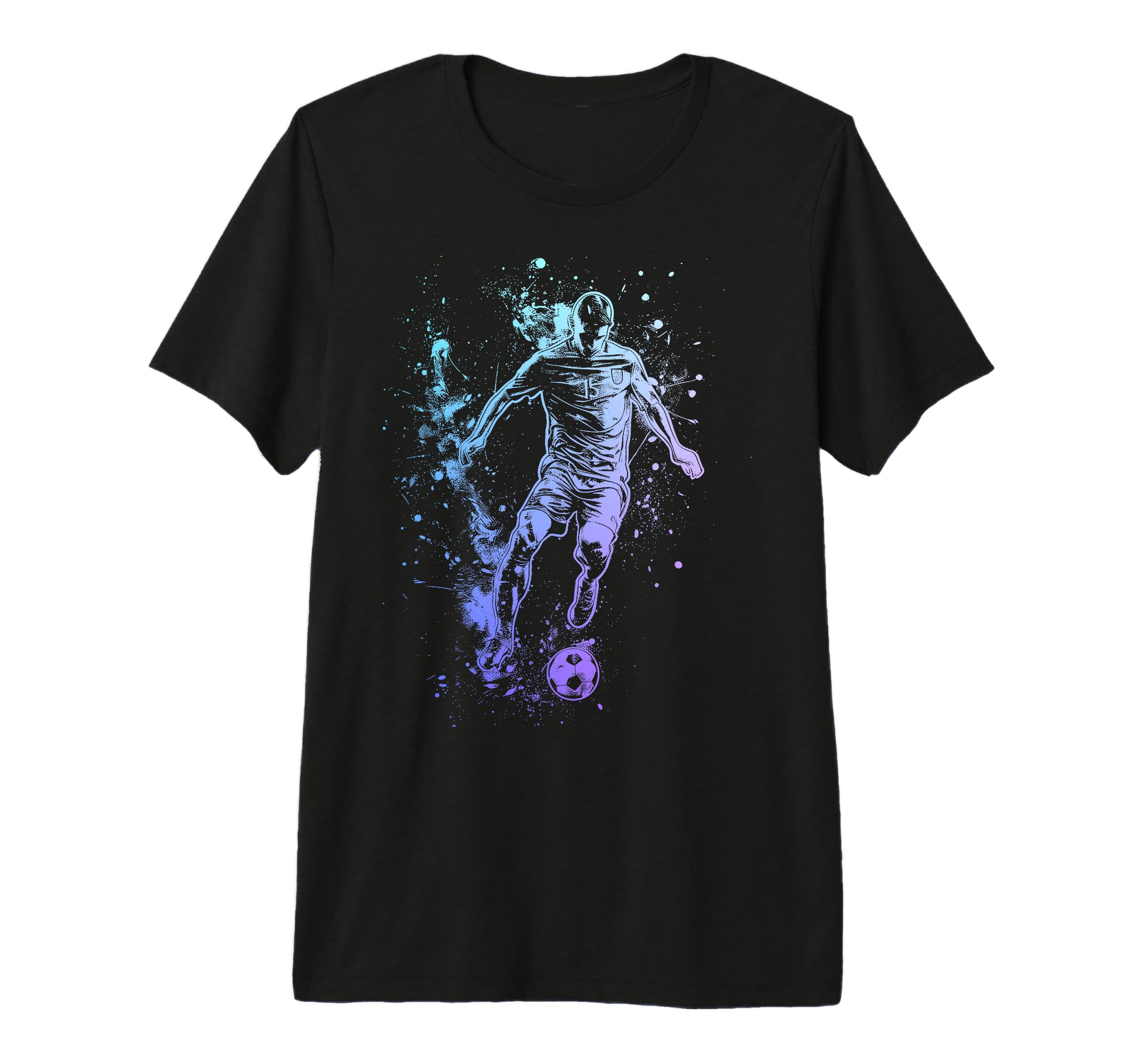 Soccer Player Sports Football Watercolor T-Shirt - Unique Graphic Unisex - T-Shirt, Sweatshirt, Hoodie
