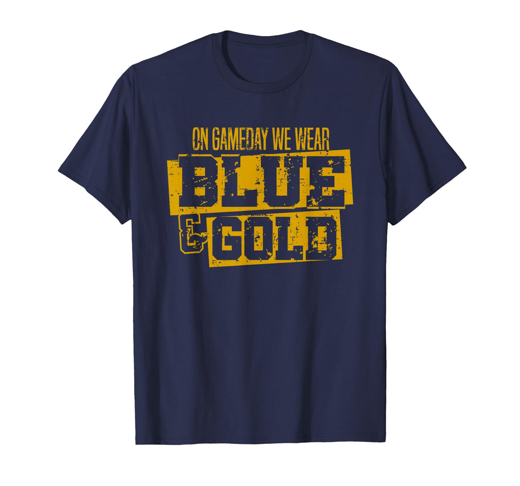 Blue Gold Game Day Group High School T-Shirt - Custom Art Print Unisex - T-Shirt, Sweatshirt, Hoodie