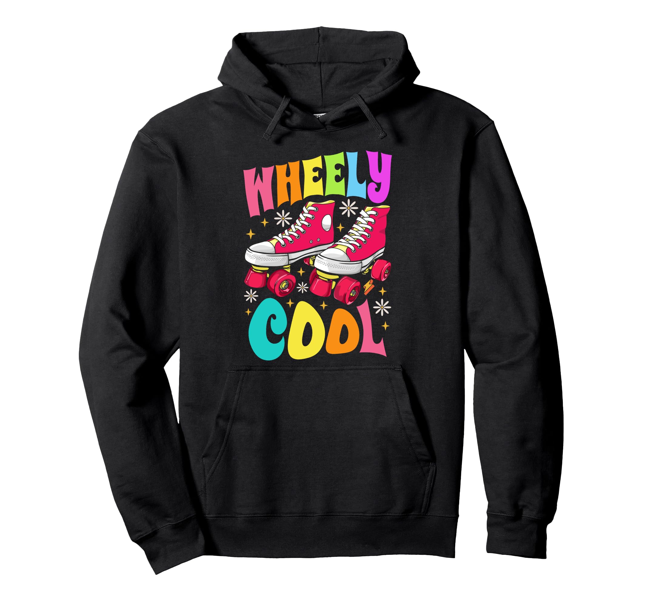 Roller Skating Skate 1970S Wheely Hoodie - Aesthetic Graphic Men Women - T-Shirt, Sweatshirt, Hoodie