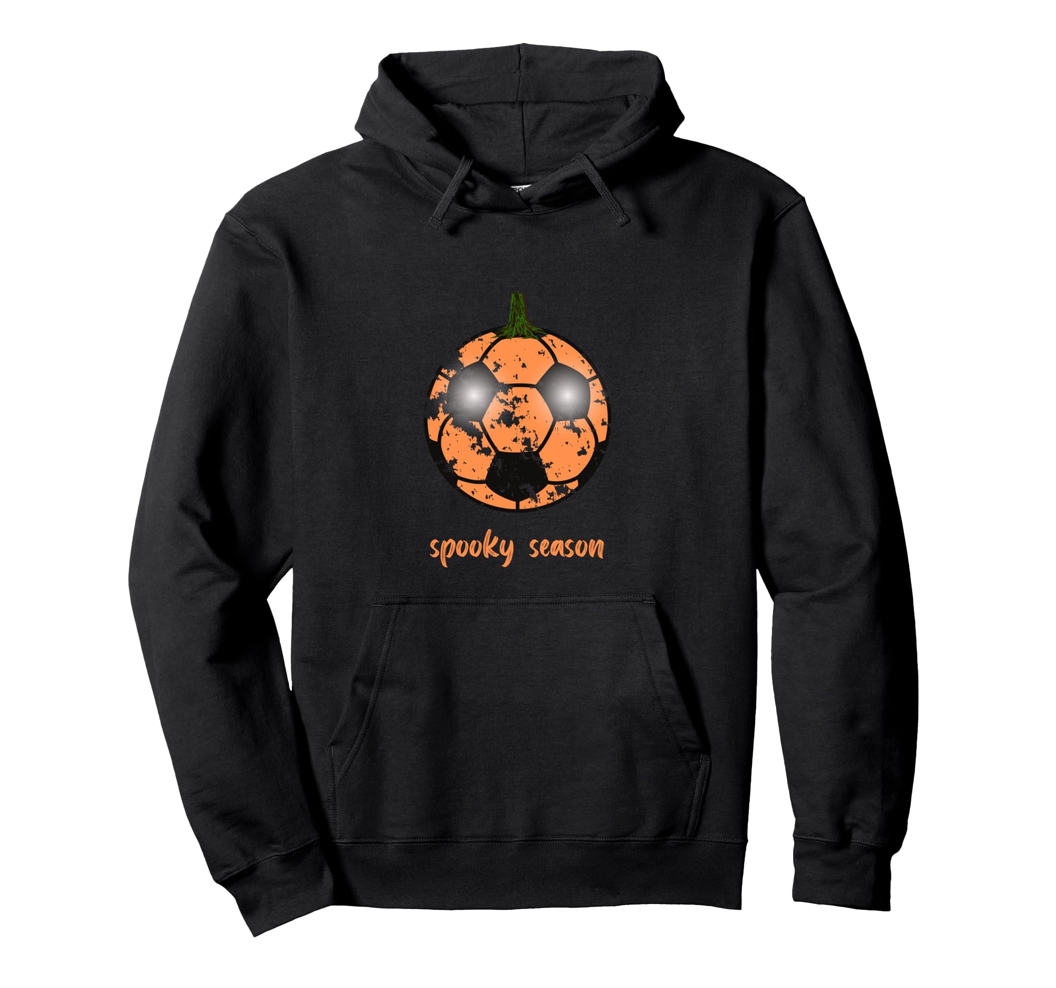 Spooky Season Soccer Ball Pumpkin Hoodie - Aesthetic Graphic Men Women - T-Shirt, Sweatshirt, Hoodie