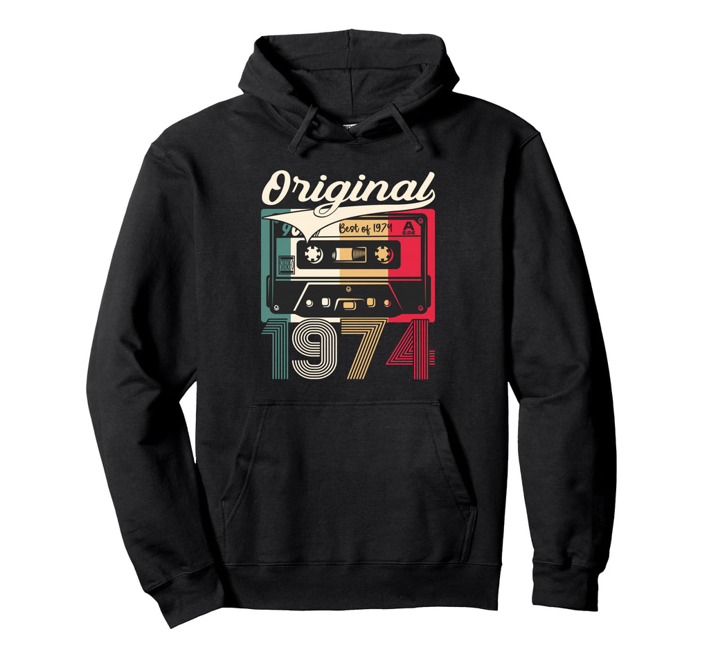 52Th Birthday 1974 Cassette Hoodie - Novelty Apparel Men Women - T-Shirt, Sweatshirt, Hoodie