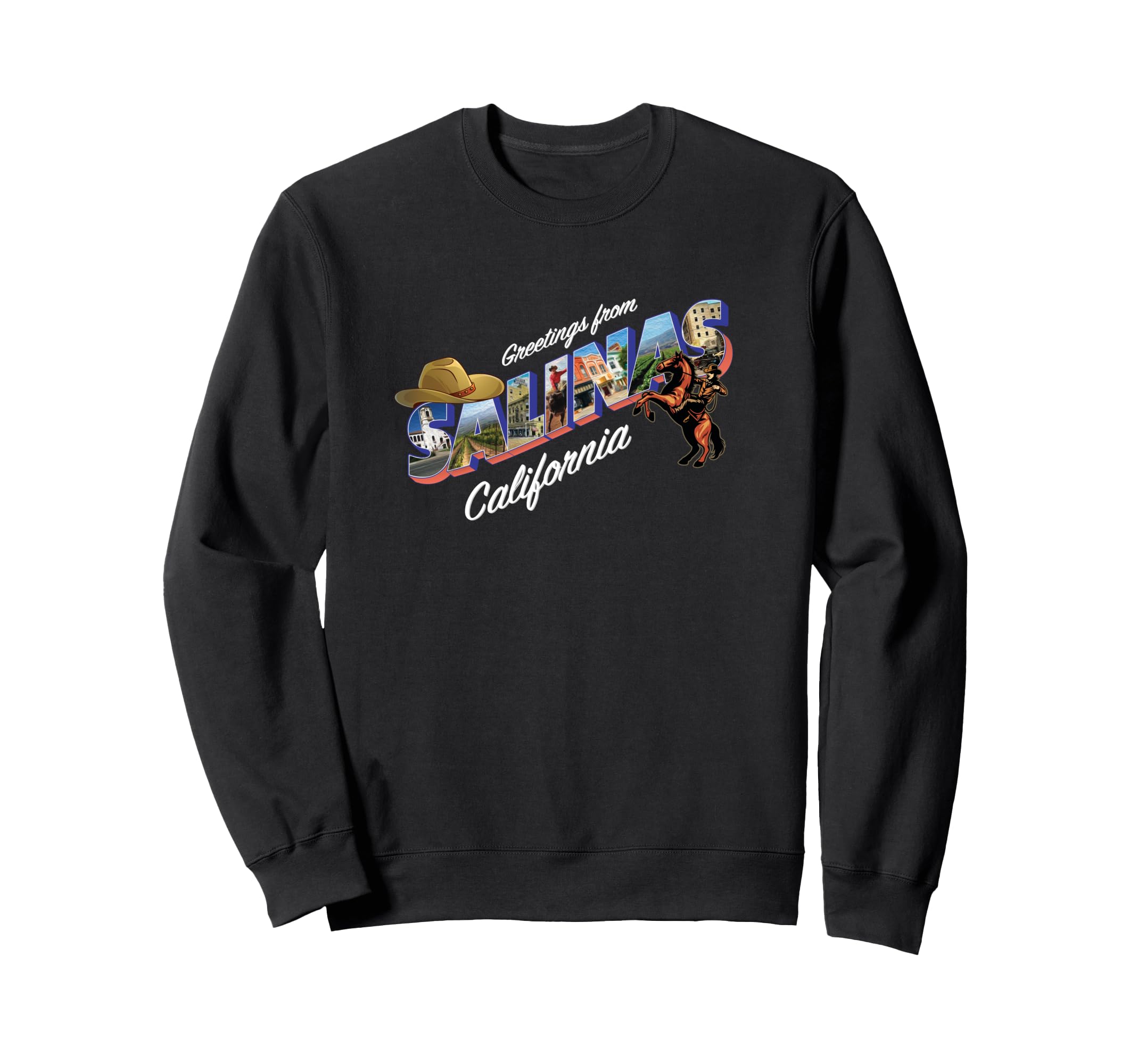 Salinas California Large Letter Sweatshirt - Aesthetic Graphic Men Women - T-Shirt, Sweatshirt, Hoodie