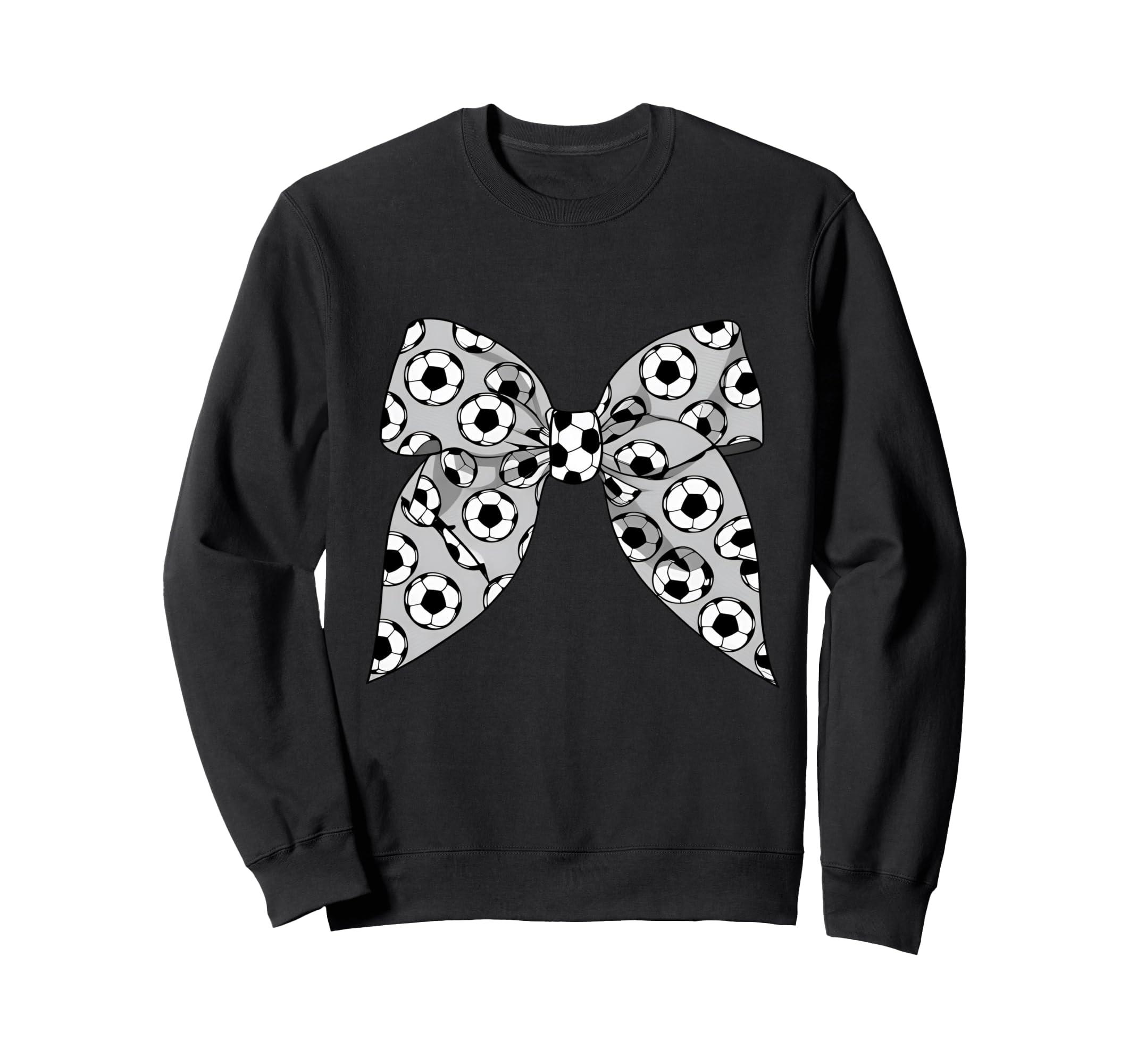Coquette Bow Soccer Ball Mom Life Sweatshirt - Minimalist Print for Adults - T-Shirt, Sweatshirt, Hoodie