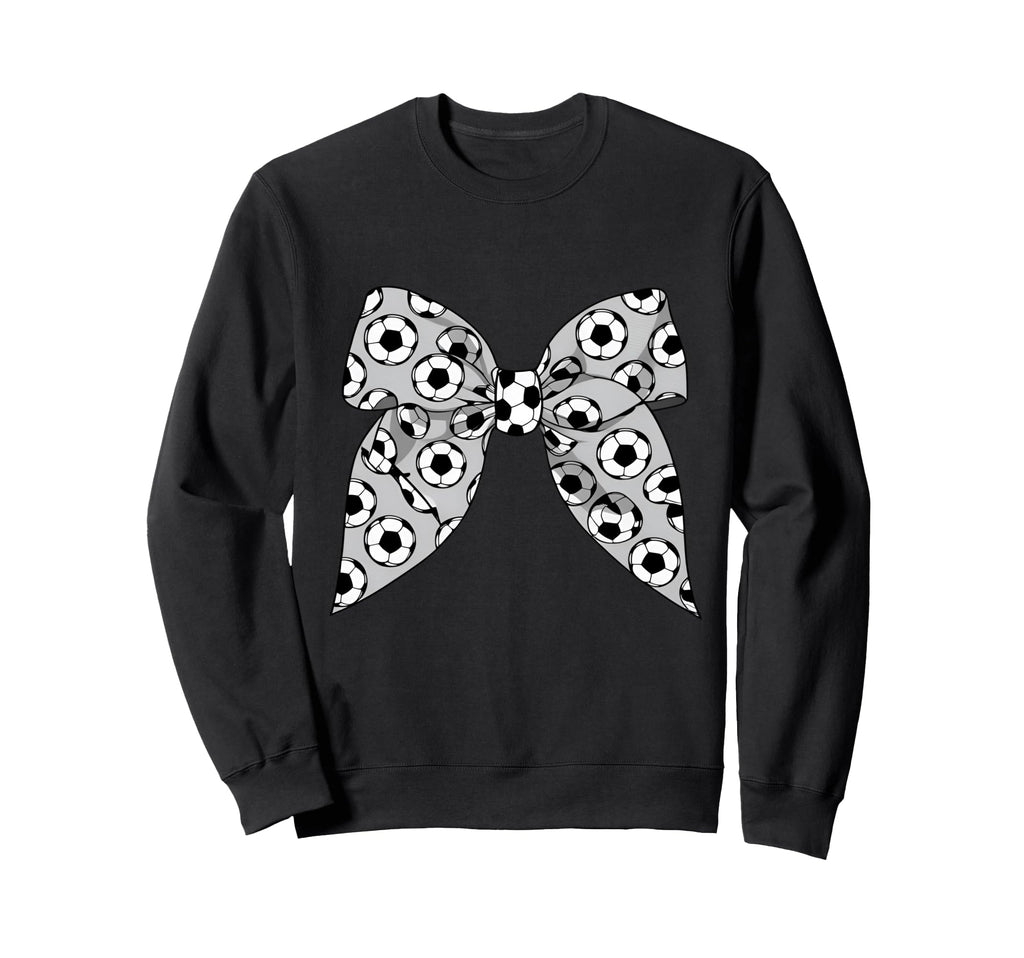 Coquette Bow Soccer Ball Mom Life Sweatshirt - Minimalist Print Unisex - T-Shirt, Sweatshirt, Hoodie