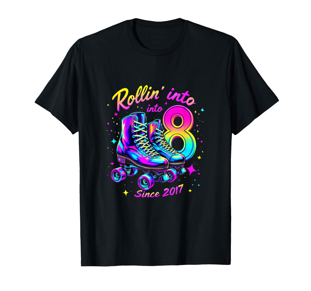 Roller Skates Awesome Since 2017 T-Shirt - Minimalist Print Unisex - T-Shirt, Sweatshirt, Hoodie