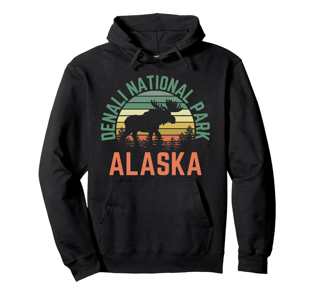 Denali National Park Alaska Usa Outdoor Hoodie - Novelty Apparel for Adults - T-Shirt, Sweatshirt, Hoodie