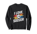 I Love Soccer Vibrant Sweatshirt - Unique Graphic Men Women - T-Shirt, Sweatshirt, Hoodie