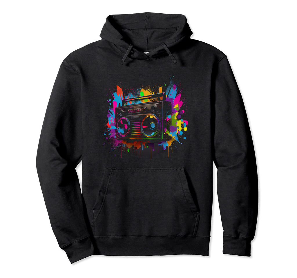 90S 80S Theme Party Outfit Tape Recorder Hoodie - Trendy Graphic for Adults - T-Shirt, Sweatshirt, Hoodie