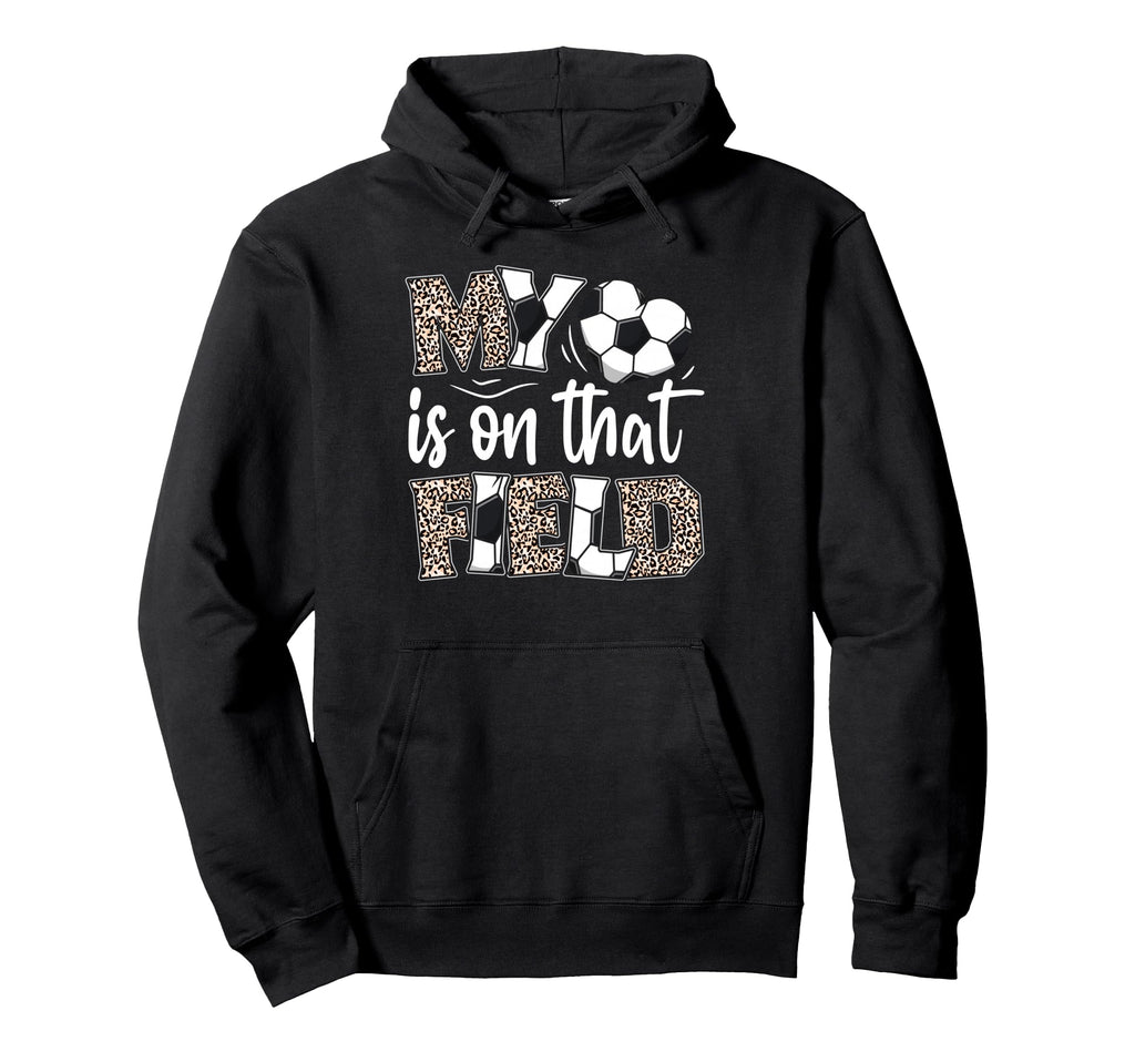 My Heart Is That Field Soccer Leopard Hoodie - Streetwear Style for Adults - T-Shirt, Sweatshirt, Hoodie
