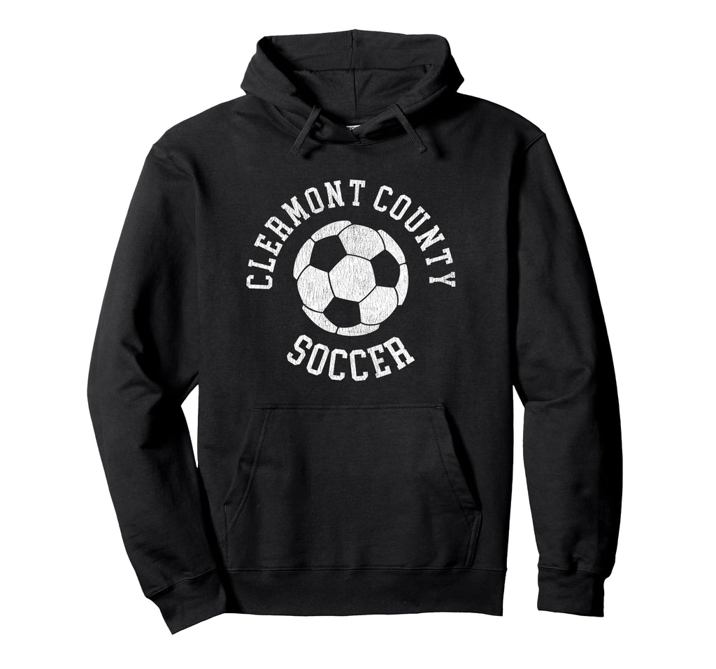Clermont County Soccer Distressed 90S Hoodie - Aesthetic Graphic Men Women - T-Shirt, Sweatshirt, Hoodie