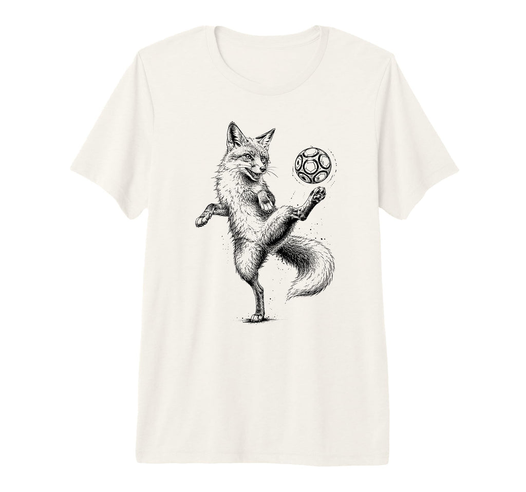 Funny Fox Freestyling Soccer Ball T-Shirt - Novelty Apparel Men Women - T-Shirt, Sweatshirt, Hoodie