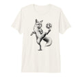 Funny Fox Freestyling Soccer Ball T-Shirt - Novelty Apparel Men Women - T-Shirt, Sweatshirt, Hoodie