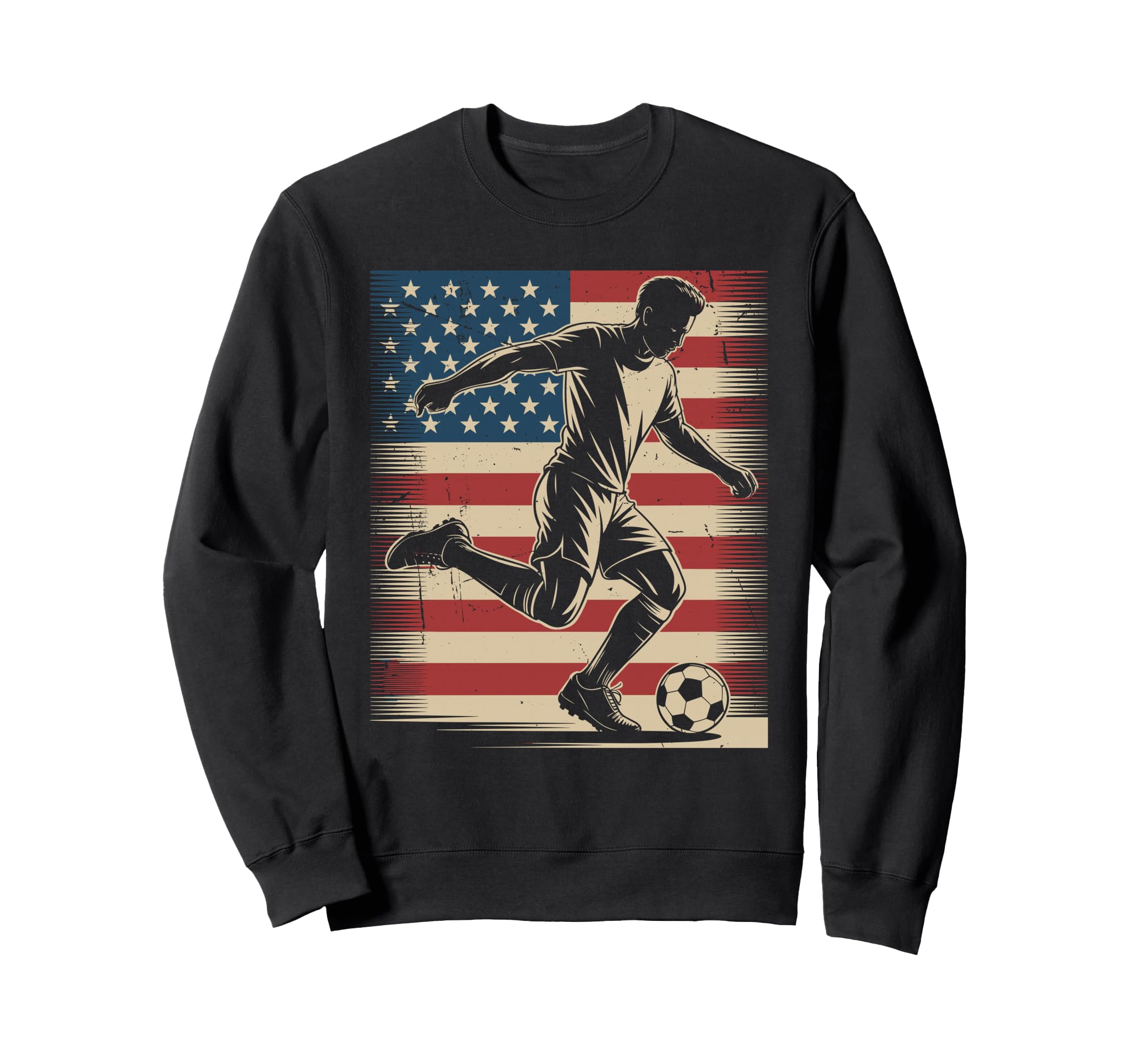 Soccer Player 4Th July Patriotic Soccer Sweatshirt - Graphic Print Unisex - T-Shirt, Sweatshirt, Hoodie