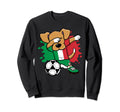 Funny Dabbing Dog Italy Soccer Fans Sweatshirt - Custom Art Print Unisex - T-Shirt, Sweatshirt, Hoodie