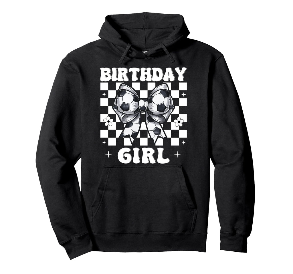 Birthday Soccer Coquette Bow Hoodie - Aesthetic Graphic Men Women - T-Shirt, Sweatshirt, Hoodie