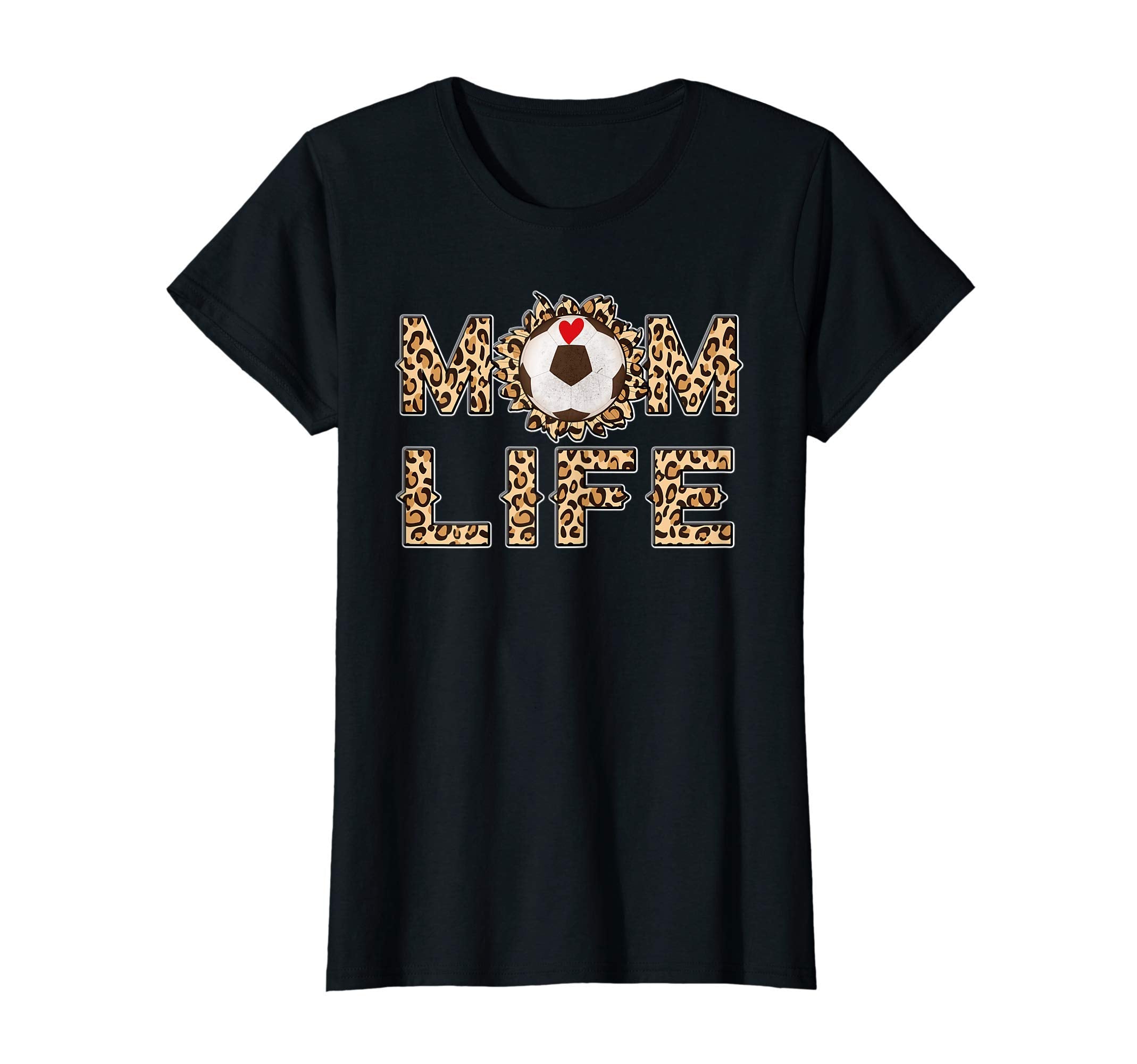 Womens Leopard Soccer Mom Life T-Shirt - Unique Graphic for Adults - T-Shirt, Sweatshirt, Hoodie